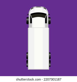 ilustration Vector white truck, good for logo, icon, mascot, etc.