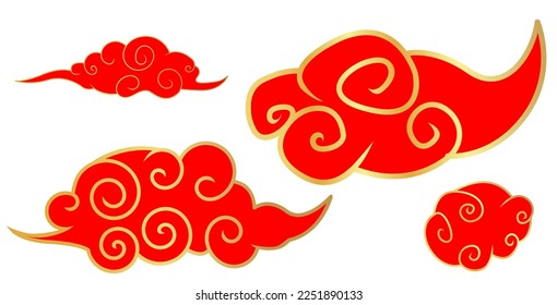 ilustration vektor cloud for chines new year 
