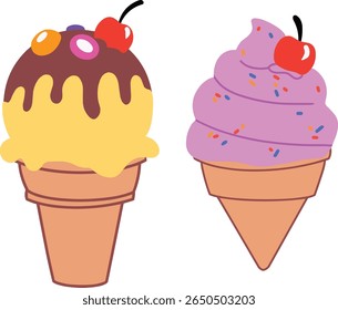 Ilustração de sorvete muito delicioso