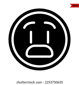 ilustration of worry glyph icon