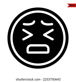 ilustration of worry glyph icon