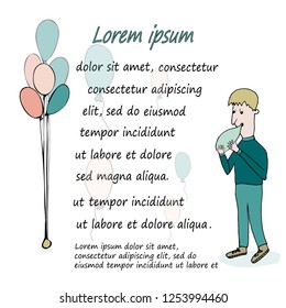 Ilustrations about the design of the room for the holiday. Vector illustration. Objects for websites to use as a texture, background, banners, postcards. Hand drawing for your design.