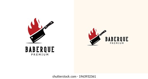 Ilustrations of baberque logo design template