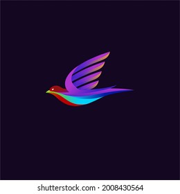 ilustrations bird logo full color