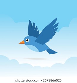 Ilustrations flad 2d Animal Bird