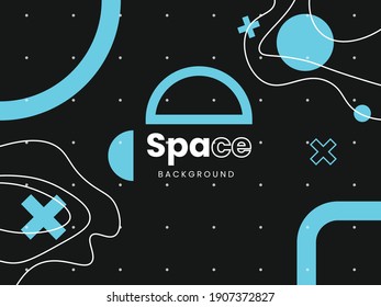 Ilustrations vector graphic of background abstract memphis outer space, perfect for landing page, social media post, poster and banner. eps 10