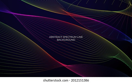 ilustraciones gráfico vectorial de colorido diseño de fondo de línea de espectro abstracto