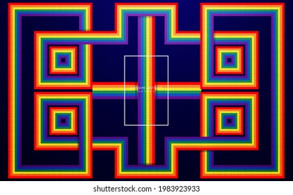 ilustrations vector graphic of rainbow interlace abstract design free vector