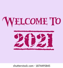 Ilustratition vector happy new year 2021 modern