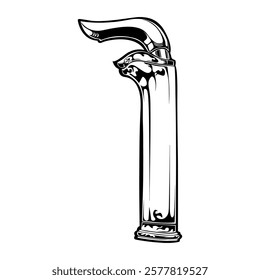 Ilustrator design Vector Badik Line Art