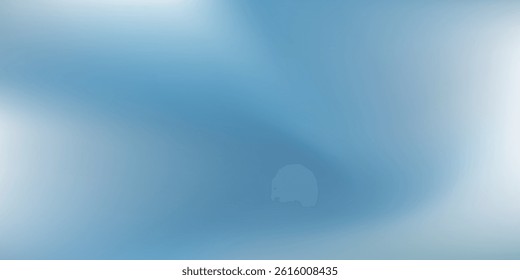 Ilustrator panoramic abstract blue background for product presentation with sunlight and blurred simple
