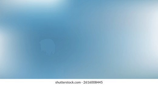 Ilustrator panoramic abstract blue background for product presentation with sunlight and blurred 