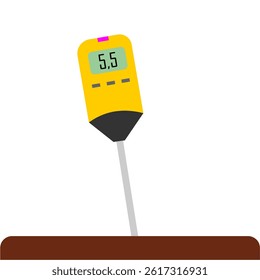 ilutstration vector icon Soil pH meter on a white background.