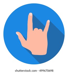 ILY sign icon in flat style isolated on white background. Hand gestures symbol stock vector illustration.