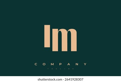IM Abstract Geometric Logo Design. Modern and elegant logo design with simplistic typography elements, showcasing branding excellence.