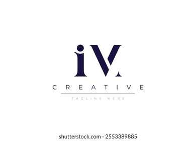 IM abstract minimalist letters Logo Monogram. It is a minimalist logo, this logo is made by combining two letters