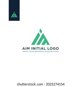 'IM' OR 'AIM' LOGO DESIGN VECTOR