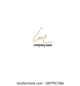 im beauty monogram and elegant logo design