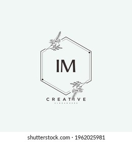 IM Beauty vector initial logo art, handwriting logo of initial signature, wedding, fashion, jewerly, boutique, floral and botanical with creative template for any company or business.