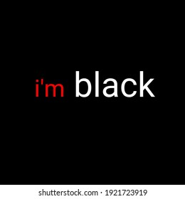 Im Black illustration ouline font isolated black vector for background