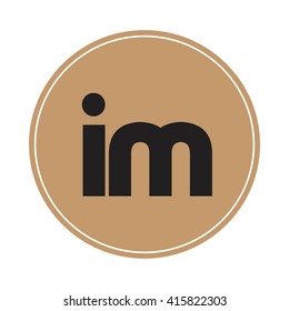 im brown letters ,abstract background logo, design identity in circle, alphabet letter