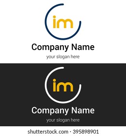 IM business logo icon design template elements. Vector color sign.