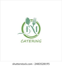 IM Catering logo with a green spoon and fork icon on a white background