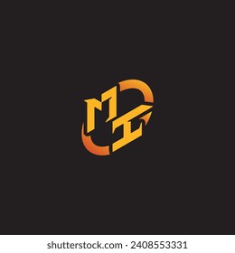 IM combination letter unique initials logo esport for gaming team, youtube, twitch