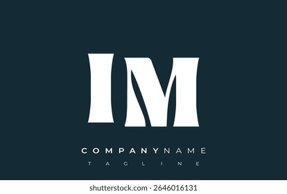 IM Creative Abstract Typography Logo Design. Elegant logo combining bold typography and creative shapes, ideal for branding and identity solutions.