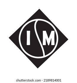  IM creative circle letter logo concept. IM letter design.
