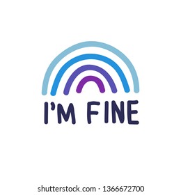 im fine doodle icon