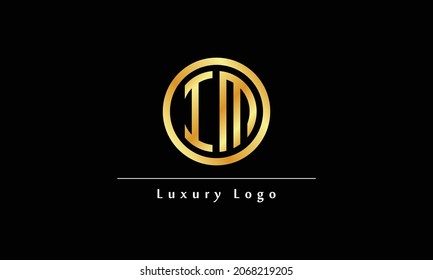 IM gold color logo EPS 10