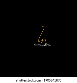 IM handwritten logo for identity