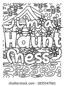 Im Haunt Messhalloween Coloring Book Stock Vector (Royalty Free ...