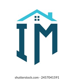 IM House Logo Design Template. Letter IM Logo for Real Estate, Construction or any House Related Business