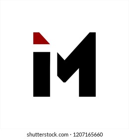 im, imn, inm initials geometric company logo 