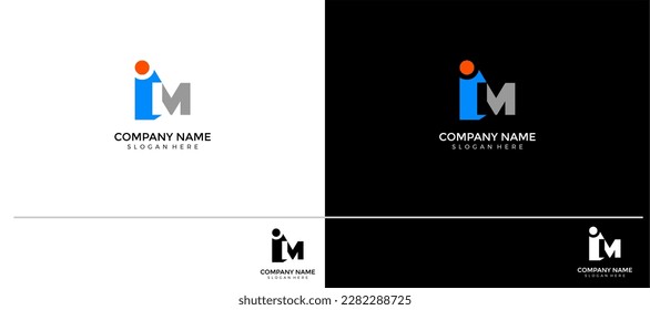 im, IM,TIM initials logo design (Education, unity, Fasion, Shirt, group, any Companies_Brands, etc. [ IM can be - I’M - or TIM can be - team - ] ) vector illustration template.