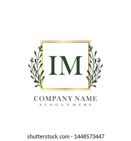 IM Initial beauty floral logo template