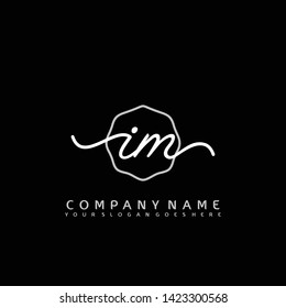 IM Initial handwriting logo concept