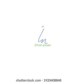 im initial handwriting logo for identity