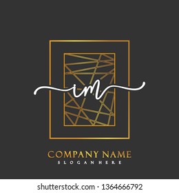 IM Initial Handwriting logo template vector
