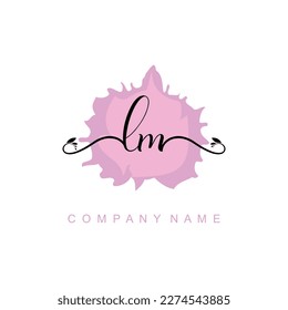 IM initial handwriting logo template vector illustration Background design.