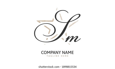 Im Initial handwriting logo vector