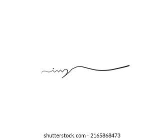 im Initial handwriting logo vector design