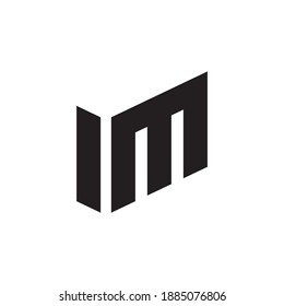 im initial letter vector logo