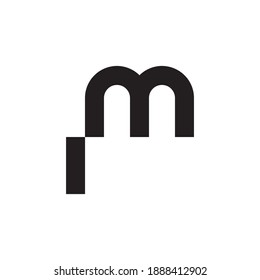 im initial letter vector logo