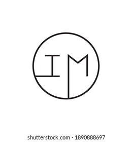 im initial letter vector logo