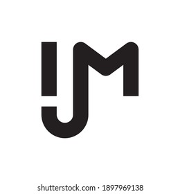 im initial letter vector logo