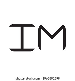 im initial letter vector logo