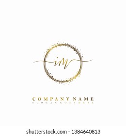 IM Initial luxury handwriting logo vector